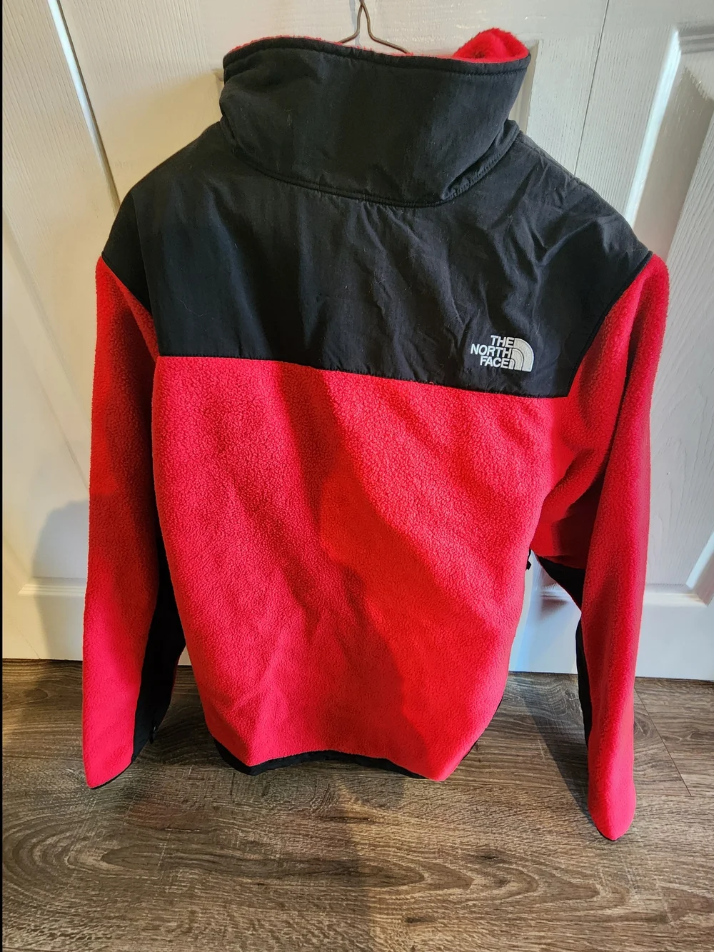 The North Face Mens Red and Black Denali Fleece Jacket
